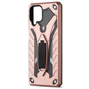 For Samsung Galaxy A12 5G Shockproof TPU + PC Protective Case with Holder(Rose Gold)