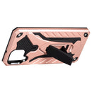 For Samsung Galaxy A12 5G Shockproof TPU + PC Protective Case with Holder(Rose Gold)