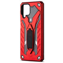 For Samsung Galaxy A12 5G Shockproof TPU + PC Protective Case with Holder(Red)