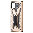 For Samsung Galaxy A12 5G Shockproof TPU + PC Protective Case with Holder(Gold)