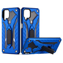 For Samsung Galaxy A12 5G Shockproof TPU + PC Protective Case with Holder(Blue)