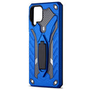 For Samsung Galaxy A12 5G Shockproof TPU + PC Protective Case with Holder(Blue)