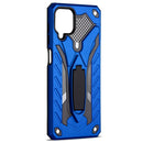 For Samsung Galaxy A12 5G Shockproof TPU + PC Protective Case with Holder(Blue)