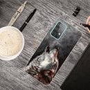 For Samsung Galaxy A32 5G Shockproof Painted Transparent TPU Protective Case(Call Wolf)