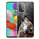 For Samsung Galaxy A32 5G Shockproof Painted Transparent TPU Protective Case(Call Wolf)