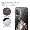 For Samsung Galaxy A32 5G Shockproof Painted Transparent TPU Protective Case(Call Wolf)