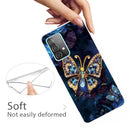 For Samsung Galaxy A72 5G / 4G Shockproof Painted Transparent TPU Protective Case(Jewel Butterfly)
