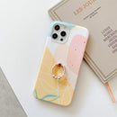 Watercolor Painting Series Half Coverage IMD Workmanship Protective Case with Ring Holder For iPhone 11 Pro Max(DX-48)