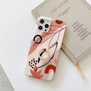 Watercolor Painting Series Half Coverage IMD Workmanship Protective Case with Ring Holder For iPhone 11 Pro Max(DX-50)