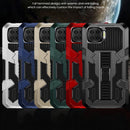 For OPPO A15 Vanguard Warrior All Inclusive Double-color Shockproof TPU + PC Protective Case with Holder(Blue)