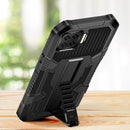 For OPPO A15 Vanguard Warrior All Inclusive Double-color Shockproof TPU + PC Protective Case with Holder(Blue)