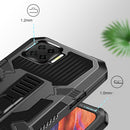 For OPPO A15 Vanguard Warrior All Inclusive Double-color Shockproof TPU + PC Protective Case with Holder(Blue)