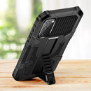 For Samsung Galaxy S21+ 5G Vanguard Warrior All Inclusive Double-color Shockproof TPU + PC Protective Case with Holder(Blue)