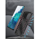 For Samsung Galaxy S21+ 5G Vanguard Warrior All Inclusive Double-color Shockproof TPU + PC Protective Case with Holder(Blue)