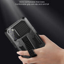 For Samsung Galaxy S21+ 5G Vanguard Warrior All Inclusive Double-color Shockproof TPU + PC Protective Case with Holder(Blue)