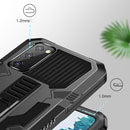 For Samsung Galaxy S21+ 5G Vanguard Warrior All Inclusive Double-color Shockproof TPU + PC Protective Case with Holder(Blue)