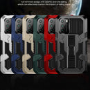 For Xiaomi Redmi Note 9S Vanguard Warrior All Inclusive Double-color Shockproof TPU + PC Protective Case with Holder(Black)