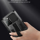 For Xiaomi Redmi Note 9S Vanguard Warrior All Inclusive Double-color Shockproof TPU + PC Protective Case with Holder(Black)