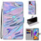 For Samsung Galaxy A21s Coloured Drawing Cross Texture Horizontal Flip PU Leather Case with Holder & Card Slots & Wallet & Lanyard(Fluorescent Water Pattern)