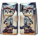 For Huawei P30 Lite Coloured Drawing Cross Texture Horizontal Flip PU Leather Case with Holder & Card Slots & Wallet & Lanyard(Leather Shoes Cat)