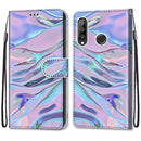 For Huawei P30 Lite Coloured Drawing Cross Texture Horizontal Flip PU Leather Case with Holder & Card Slots & Wallet & Lanyard(Fluorescent Water Texture)