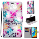For Huawei P30 Lite Coloured Drawing Cross Texture Horizontal Flip PU Leather Case with Holder & Card Slots & Wallet & Lanyard(Gradient Colorful Flower)