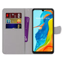 For Huawei P30 Lite Coloured Drawing Cross Texture Horizontal Flip PU Leather Case with Holder & Card Slots & Wallet & Lanyard(Gradient Colorful Flower)