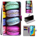 For Huawei P30 Lite Coloured Drawing Cross Texture Horizontal Flip PU Leather Case with Holder & Card Slots & Wallet & Lanyard(Colorful Cakes)