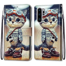 For Huawei P30 Pro Coloured Drawing Cross Texture Horizontal Flip PU Leather Case with Holder & Card Slots & Wallet & Lanyard(Leather Shoes Cat)