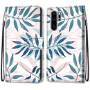 For Huawei P30 Pro Coloured Drawing Cross Texture Horizontal Flip PU Leather Case with Holder & Card Slots & Wallet & Lanyard(Pink Green Leaf)
