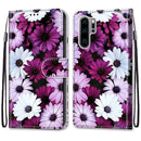 For Huawei P30 Pro Coloured Drawing Cross Texture Horizontal Flip PU Leather Case with Holder & Card Slots & Wallet & Lanyard(Chrysanthemum Pink White Purple)