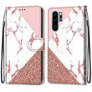 For Huawei P30 Pro Coloured Drawing Cross Texture Horizontal Flip PU Leather Case with Holder & Card Slots & Wallet & Lanyard(Powder Stone Texture)