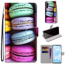 For Huawei P30 Pro Coloured Drawing Cross Texture Horizontal Flip PU Leather Case with Holder & Card Slots & Wallet & Lanyard(Colorful Cakes)