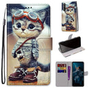 For Huawei Honor 20 Coloured Drawing Cross Texture Horizontal Flip PU Leather Case with Holder & Card Slots & Wallet & Lanyard(Leather Shoes Cat)