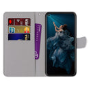 For Huawei Honor 20 Coloured Drawing Cross Texture Horizontal Flip PU Leather Case with Holder & Card Slots & Wallet & Lanyard(Powder Stone Texture)