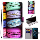 For Huawei Honor 20 Coloured Drawing Cross Texture Horizontal Flip PU Leather Case with Holder & Card Slots & Wallet & Lanyard(Colorful Cakes)