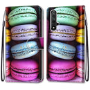 For Huawei Honor 20 Coloured Drawing Cross Texture Horizontal Flip PU Leather Case with Holder & Card Slots & Wallet & Lanyard(Colorful Cakes)
