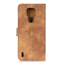 For Motorola Moto E7 (2020) Antelope Texture Magnetic Buckle Horizontal Flip PU Leather Case with Card Slots & Wallet & Holder(Brown)