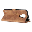 For Motorola Moto E7 (2020) Antelope Texture Magnetic Buckle Horizontal Flip PU Leather Case with Card Slots & Wallet & Holder(Brown)