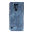 For Motorola Moto E7 (2020) Antelope Texture Magnetic Buckle Horizontal Flip PU Leather Case with Card Slots & Wallet & Holder(Blue)