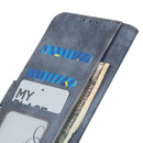 For Motorola Moto E7 (2020) Antelope Texture Magnetic Buckle Horizontal Flip PU Leather Case with Card Slots & Wallet & Holder(Blue)
