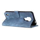 For Motorola Moto E7 (2020) Antelope Texture Magnetic Buckle Horizontal Flip PU Leather Case with Card Slots & Wallet & Holder(Blue)