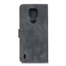 For Motorola Moto E7 (2020) Antelope Texture Magnetic Buckle Horizontal Flip PU Leather Case with Card Slots & Wallet & Holder(Black)