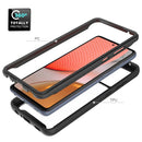 For Samsung Galaxy A72 5G / 4G Starry Sky Solid Color Series Shockproof PC + TPU Protective Case(Black)