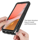 For Samsung Galaxy A72 5G / 4G Starry Sky Solid Color Series Shockproof PC + TPU Protective Case(Black)