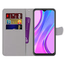 For Xiaomi Redmi 9 Coloured Drawing Cross Texture Horizontal Flip PU Leather Case with Holder & Card Slots & Wallet & Lanyard(Wood Red Rose)