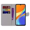 For Xiaomi Redmi 9C Coloured Drawing Cross Texture Horizontal Flip PU Leather Case with Holder & Card Slots & Wallet & Lanyard(Fluorescent Water Texture)