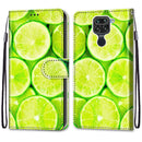 For Xiaomi Redmi Note 9 / 10X 4G Coloured Drawing Cross Texture Horizontal Flip PU Leather Case with Holder & Card Slots & Wallet & Lanyard(Green Lemon)