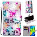 For Xiaomi Redmi Note 9 / 10X 4G Coloured Drawing Cross Texture Horizontal Flip PU Leather Case with Holder & Card Slots & Wallet & Lanyard(Gradient Colorful Flower)