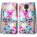 For Xiaomi Redmi Note 9 / 10X 4G Coloured Drawing Cross Texture Horizontal Flip PU Leather Case with Holder & Card Slots & Wallet & Lanyard(Gradient Colorful Flower)